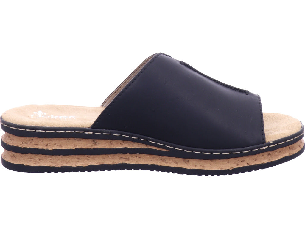 Rieker Damen Pantolette Fsk Damen Sandalen in schwarz