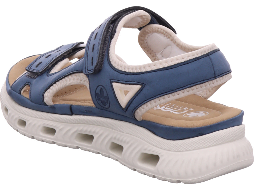 Rieker Damen Sandalette Fsk Damen Sandalen in blau