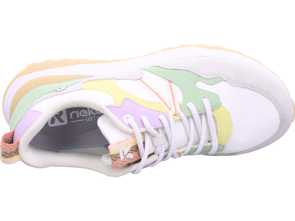 Rieker Damen Sneaker Fsk Damen Halbschuhe in weiß