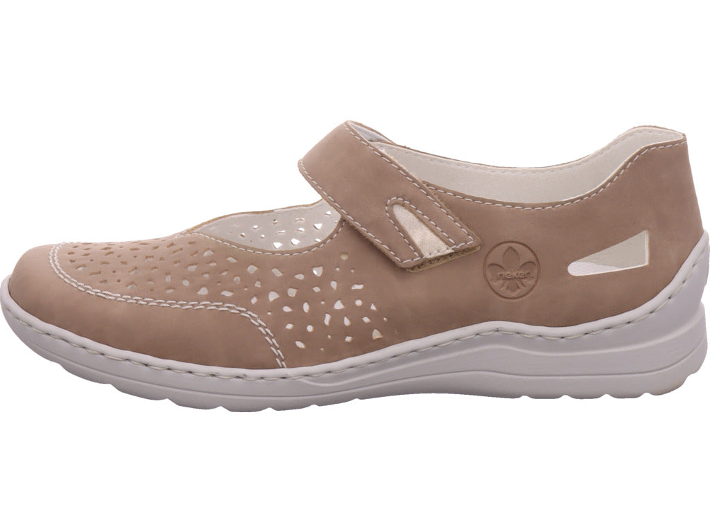 Rieker Damen Slipper Fsk Damen Halbschuhe in beige