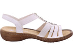 Rieker Damen Sandalette Fsk Damen Sandalen in weiß