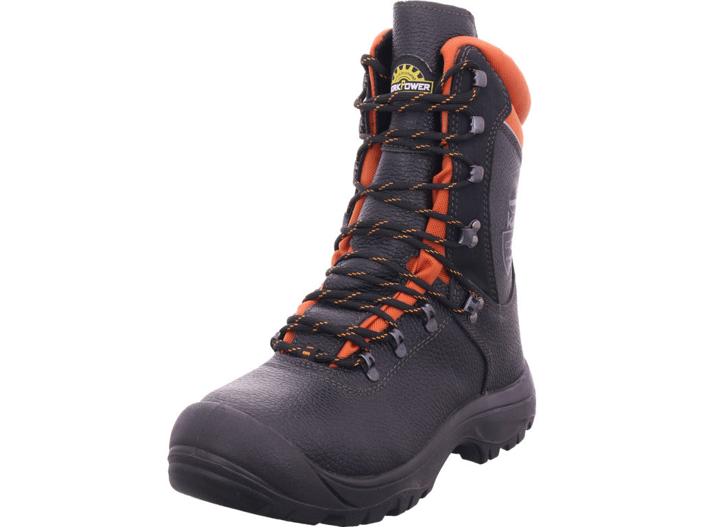 WorkPower Herren Arbeitsschuh Schnittschutz S3 Little Forest in schwarz