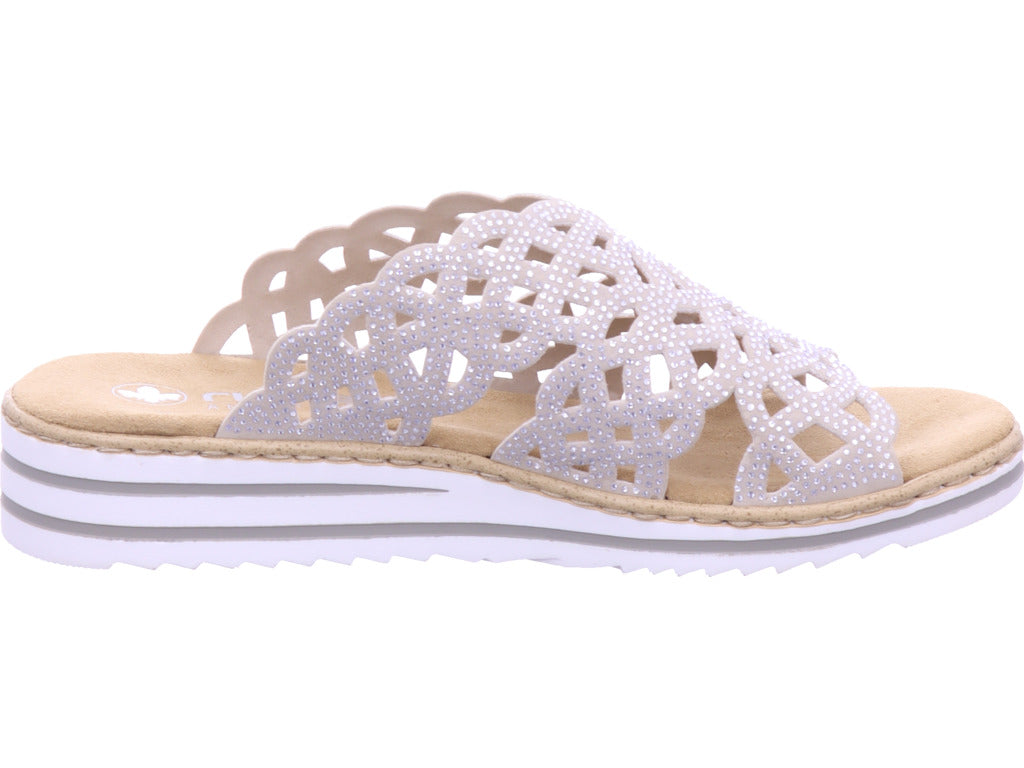 Rieker Damen Pantolette Fsk Damen Sandalen in beige