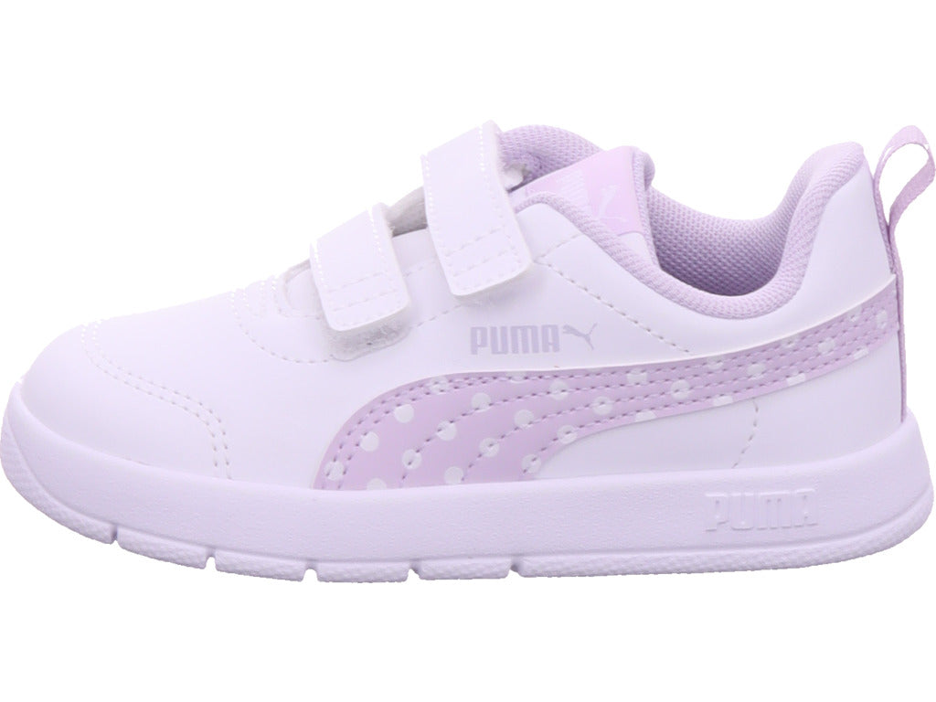 Puma Mädchen Sportschuh Courtflex V3 Dotty V in weiß