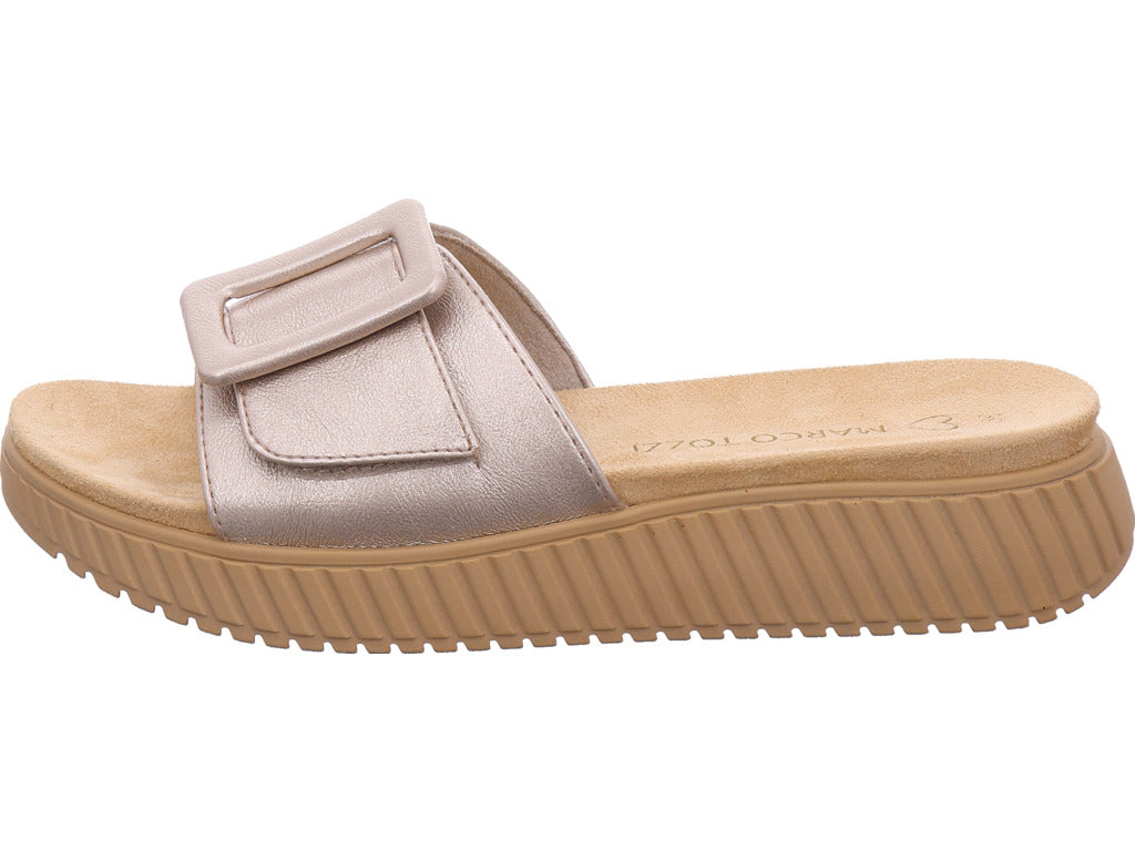 Marco Tozzi Damen Pantolette  in platin