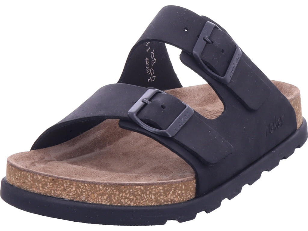 Rieker Herren Pantoffel Fsk Herren Sandalen in schwarz