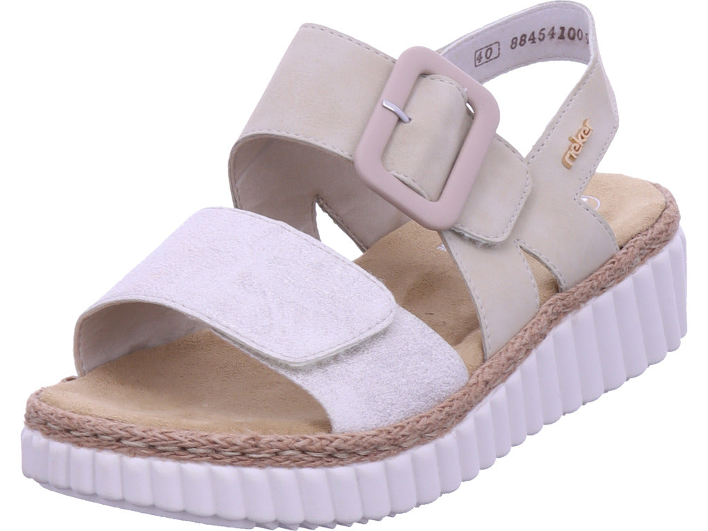 Rieker Damen Sandalette Fsk Damen Sandalen in beige