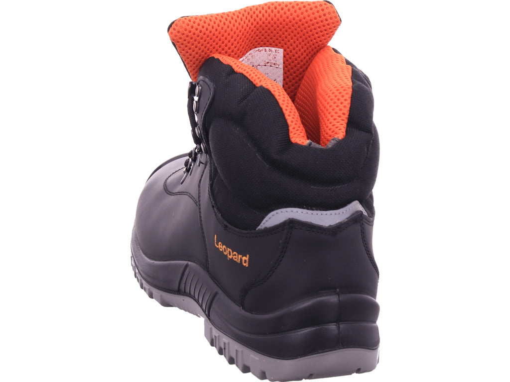 Leopard Men's Work Shoes Ankle Boots S3 in black