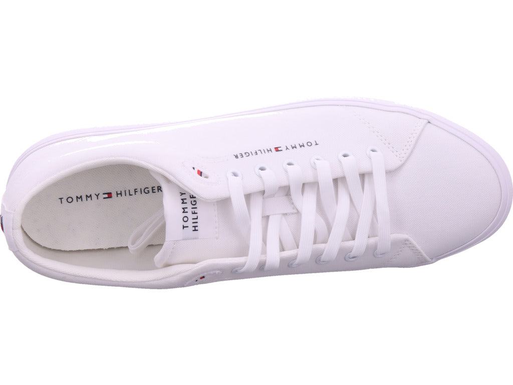 Tommy Hilfiger Herren Halbschuh Th Hi Vulc Low in weiß