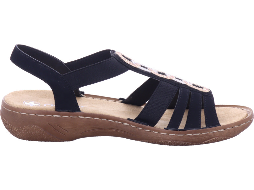 Rieker Damen  Fsk Damen Sandalen in schwarz