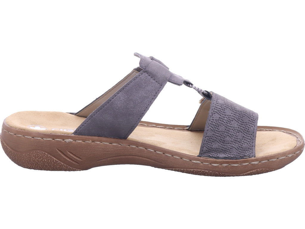 Rieker Damen Pantolette Fsk Damen Sandalen in grau