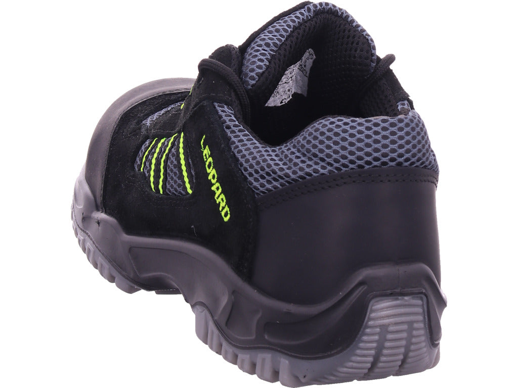 Pánská pracovní obuv Leopard, bezpečnostní gelová obuv S1 v černé barvě