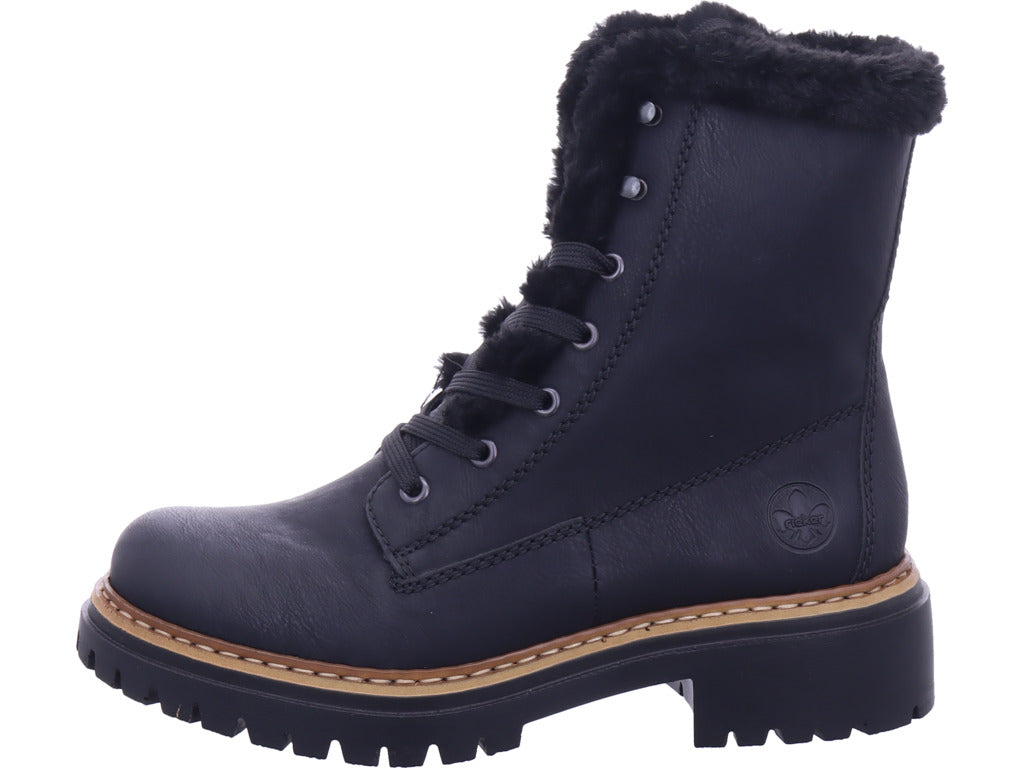 Rieker Damen Winterstiefel Hwk Damen Stiefel in schwarz