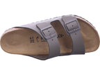 Birkenstock men's Arizona Natural Leather slippers in grey