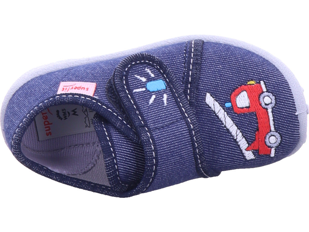 Superfit Jungen Hausschuh Hausschuh Textil \ Spotty in blau