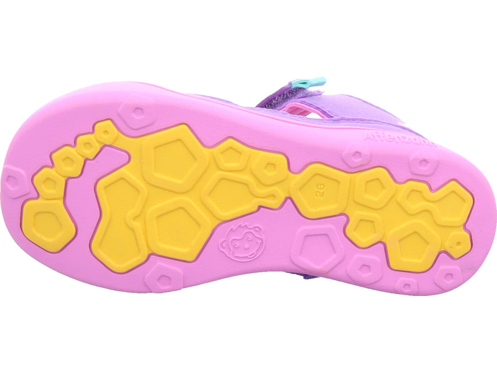 Affenzahn Girls Vegan Breezy Creative Toucan ve fialové barvě