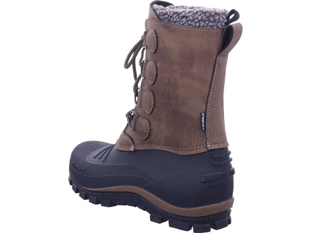 Zoth Spiral Men's Moonboot Spiral Brown/Black in black