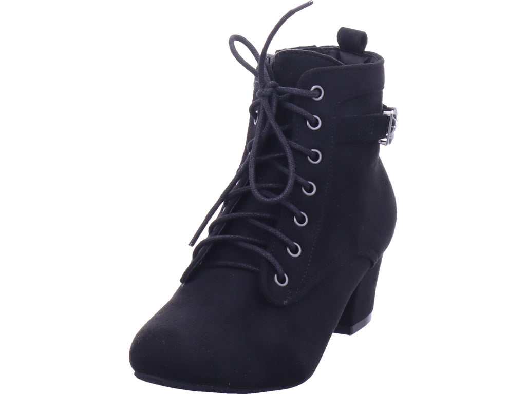 Esgano Damen Stiefelette Trachtenstiefel in schwarz
