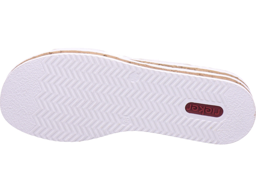 Rieker Damen Pantolette Fsk Damen Sandalen in weiß