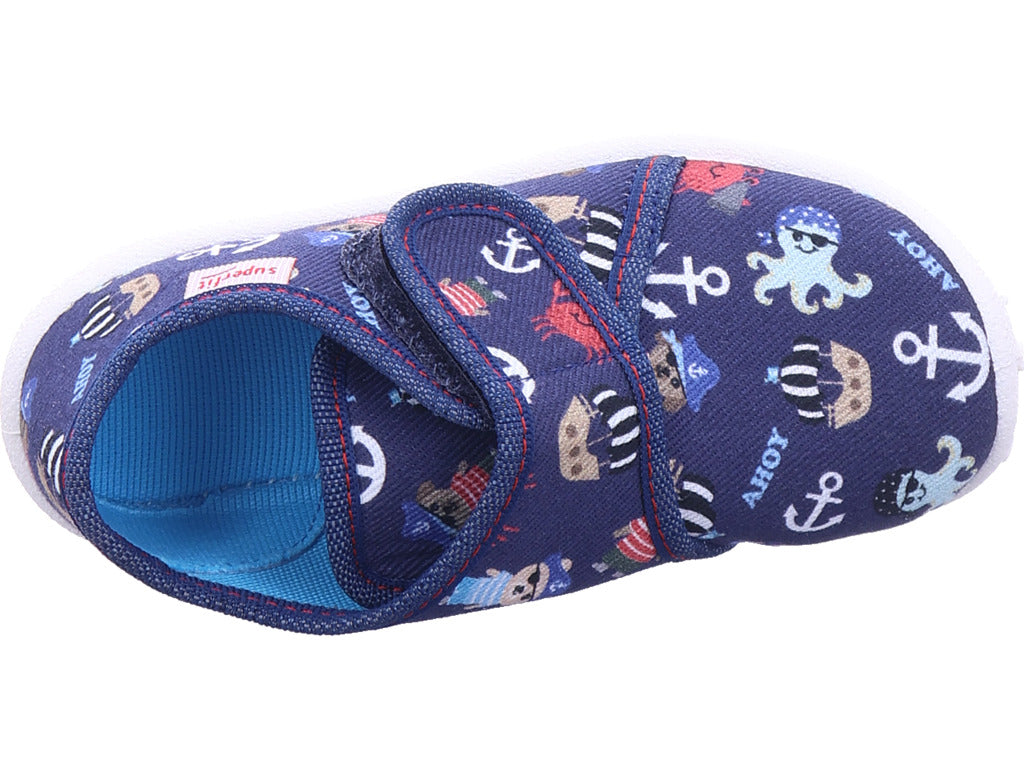 Superfit Jungen Hausschuh Spotty in blau