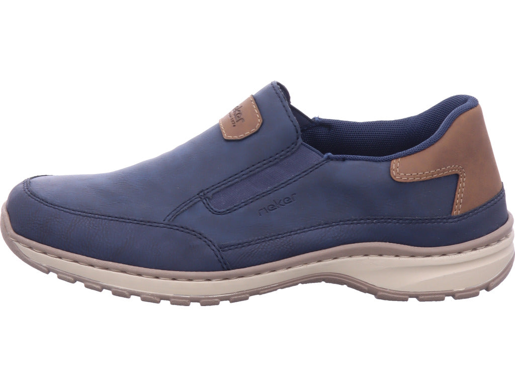 Rieker Herren Slipper Fsk Herren Halbschuhe in blau
