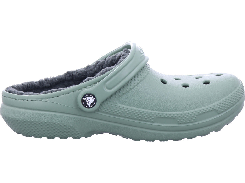 Dámské koupací boty Crocs Classic Lined Clog v zelené barvě