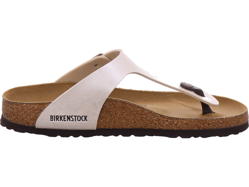 Birkenstock Damen Pantolette Gizeh Birko-Flor in weiß