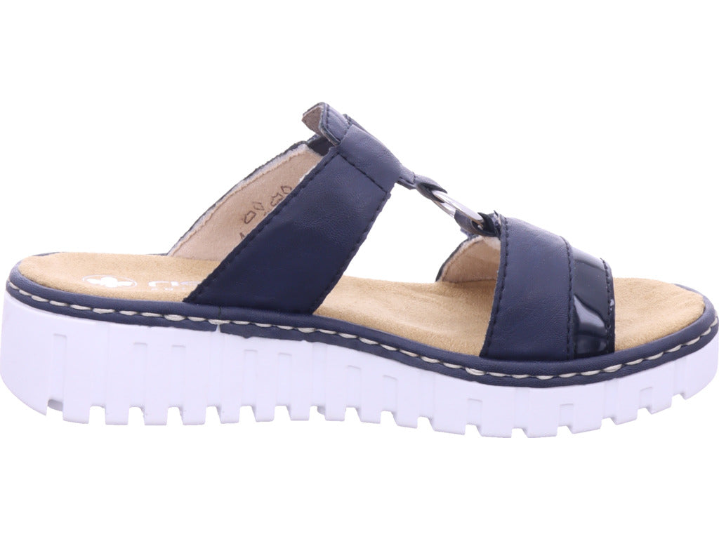 Rieker Damen Pantolette Fsk Damen Sandalen in blau