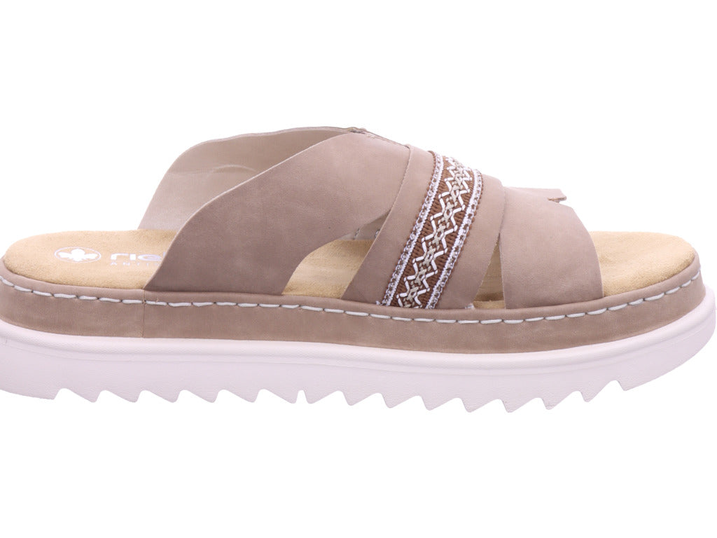 Rieker Damen Pantolette Fsk Damen Sandalen in beige