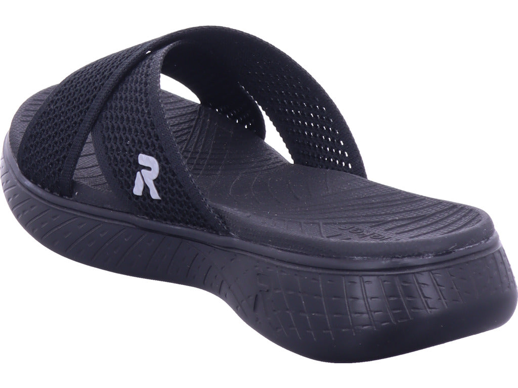 Rieker Damen Pantolette Fsk Damen Sandalen in schwarz
