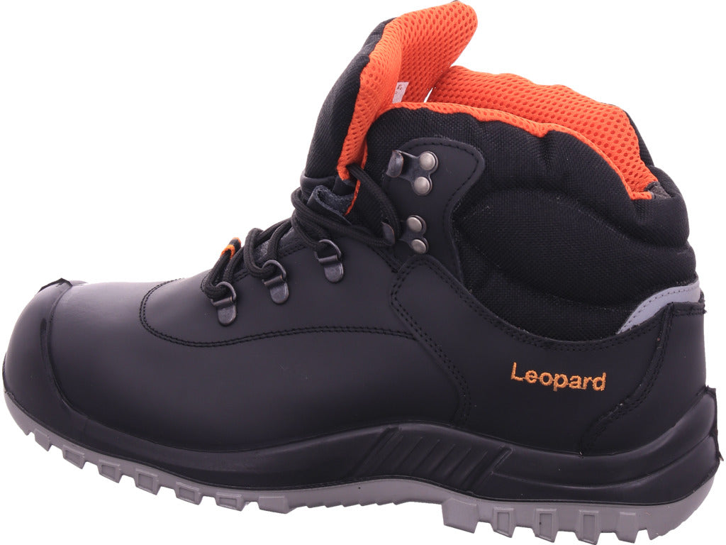 Leopard Men's Work Shoes Ankle Boots S3 in black