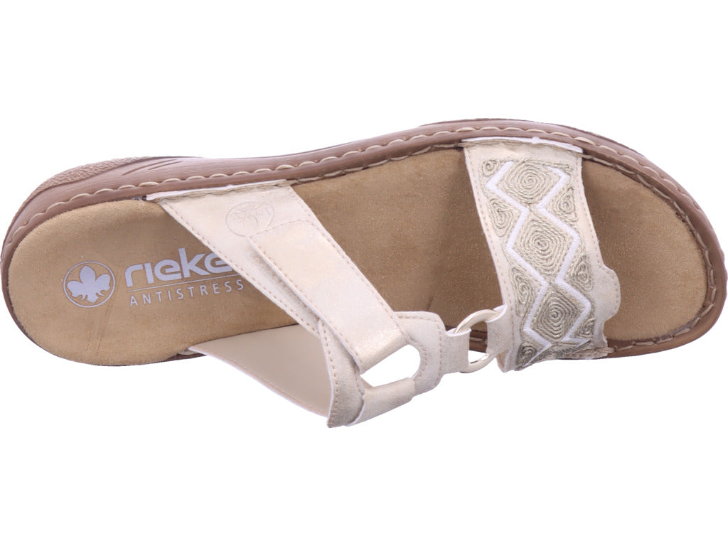 Rieker Damen Pantolette Fsk Damen Sandalen in beige