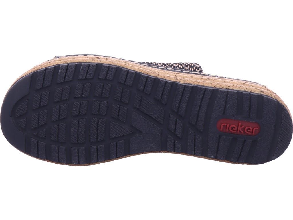 Rieker Damen Pantolette Fsk Damen Sandalen in schwarz