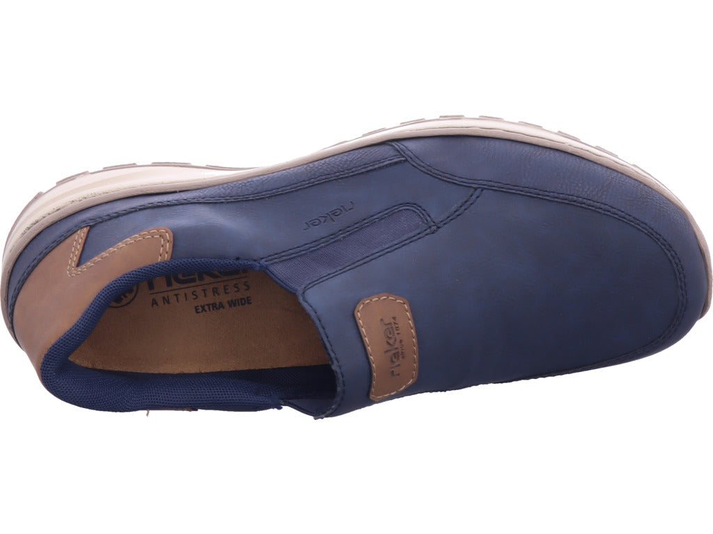Rieker Herren Slipper Fsk Herren Halbschuhe in blau